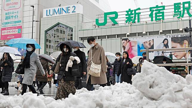 2024年2月6日，日本東京新宿車站。美聯社