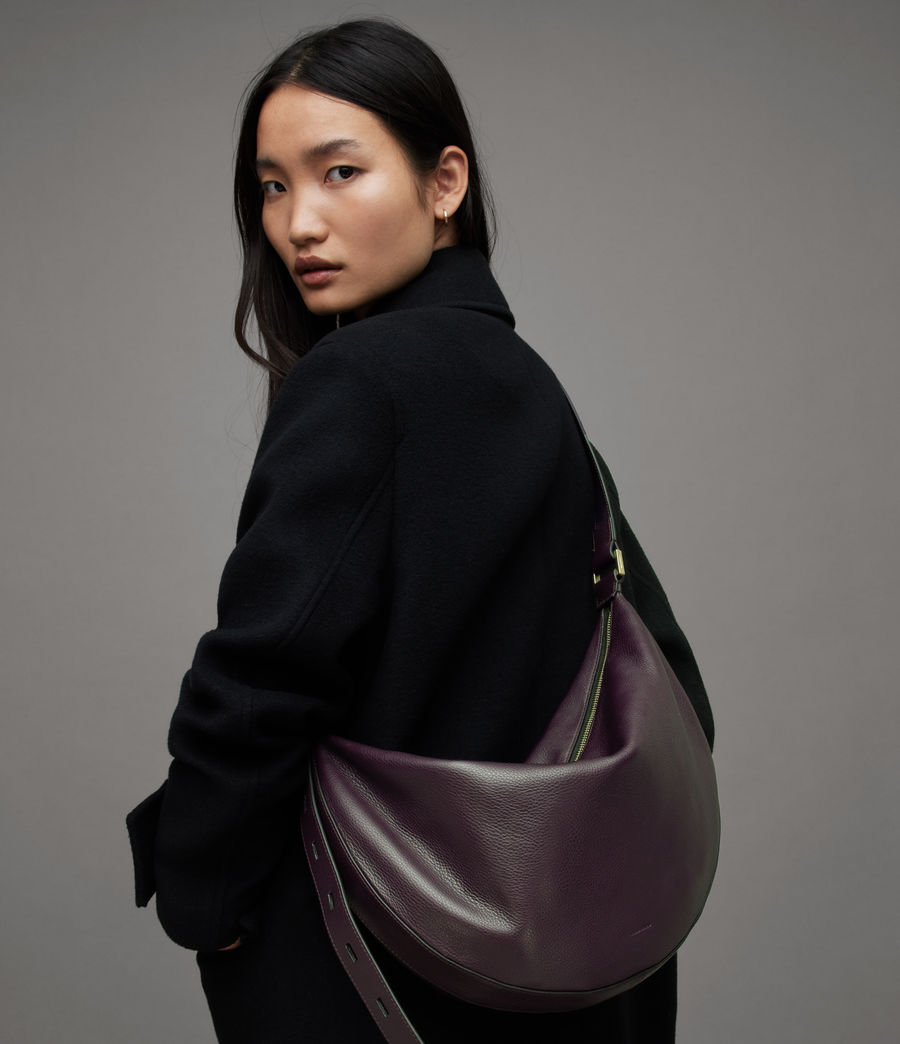 ALLSAINTS HALF MOON 牛皮斜背包