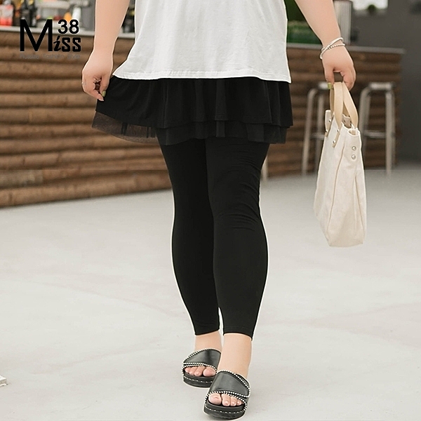 熱銷 假兩件 打底褲裙 內搭褲 黑色拼接網紗 小裙子遮屁屁藏肉肉 運動休閒 跳有氧 約會上課都百搭