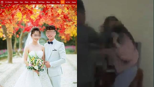 岳父目擊出軌一幕，氣得甩自己女兒巴掌(右圖)。(圖／翻攝自Vietgiaitri)