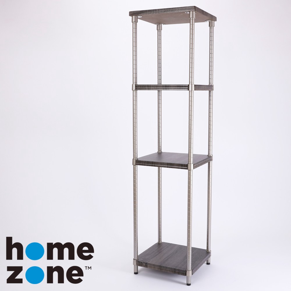 Home Zone 四層木紋層架 方型 39x36x153cm