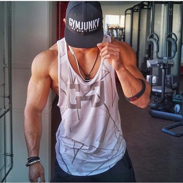 背心緊身速乾透氣兄弟訓練潮牌歐美工字無袖上衣
