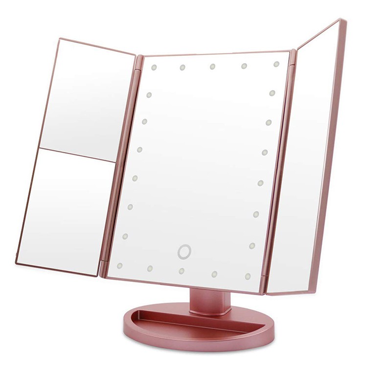 總是戴不好的隱形眼鏡！終於能在兩種不同倍率的放大鏡下迎刃而解！天阿!同時還有超亮22顆LED燈幫你補光！比專業燈光師還專業！不用再糾結色彩老是抓不準了！而且長按還可調整燈光！有沒有這麼好用！！完美鏡體