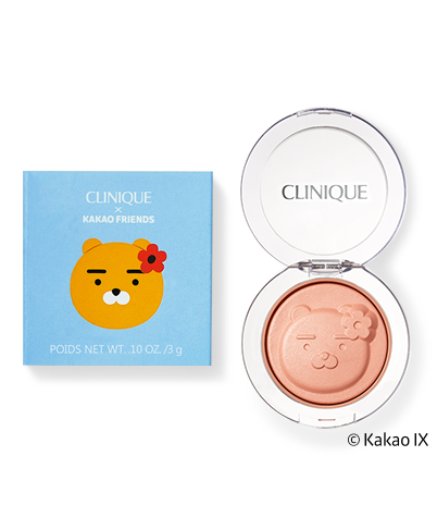 空運直送韓國高人氣KAKAO Friends花樣腮紅，鮮豔卻自然的腮紅看起來毫無粉感，配方如絲般滑順、不會變色，適合所有膚色的色號更能輕鬆打造出紅潤好氣色。