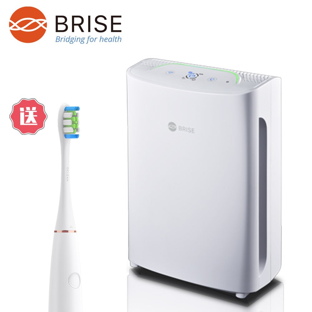 電動牙刷組合 BRISE C200 人工智慧空氣清淨機 (名醫推薦) 附一年吃到飽濾網