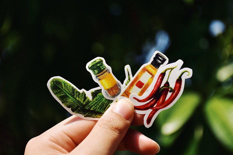 防水PVC貼紙，可粘貼在各種材料或筆記本上。