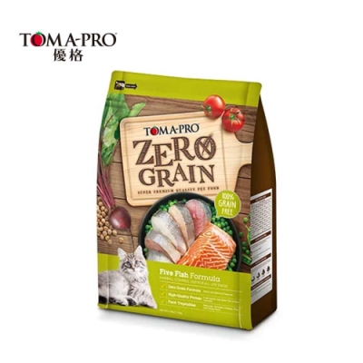 TOMA-PRO優格 零穀全齡貓化毛配方(5種魚)2.5lb