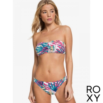 平口兩用比基尼 舒適彈性材質 華麗熱帶印花抓皺 內裡軟鋼圈固定式襯墊 可拆式雙肩帶