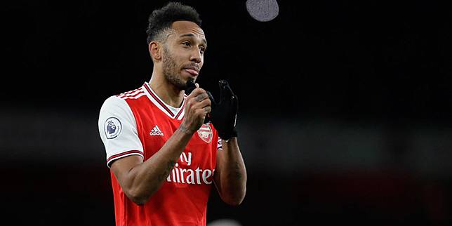 Striker Arsenal, Pierre-Emerick Aubameyang. (c) AP Photo