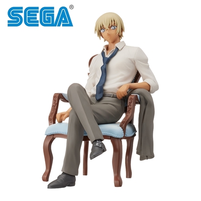正版授權 安室透 坐椅子公仔 公仔 模型 13cm 名偵探柯南 SEGA - 949883