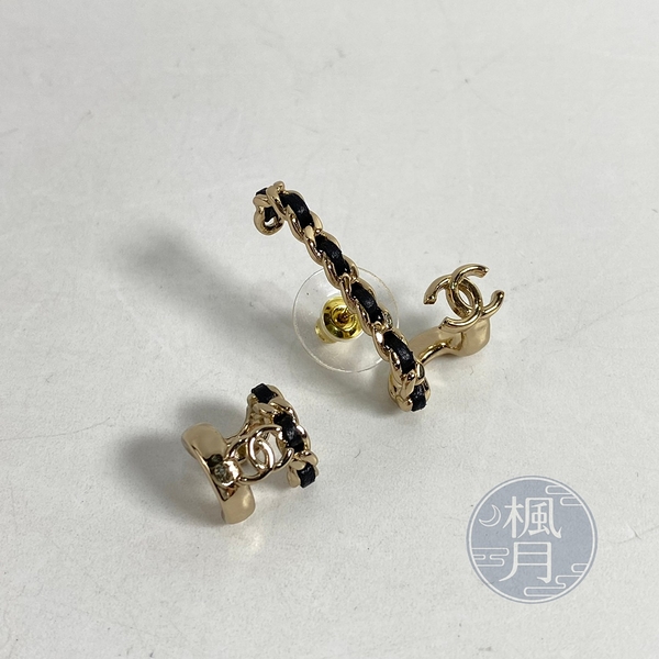 BRAND楓月 CHANEL 香奈兒 B22 P 皮穿鍊耳骨耳環 配件 配飾 飾品 精品首飾 時尚流行