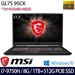 ◎17.3吋 FHD｜i7-9750H六核|◎8G DDR4｜512G PCIeSSD+1TB|◎NV GTX1650 4G｜Windows 10商品名稱:MSI微星GL759SCK-015TW17.