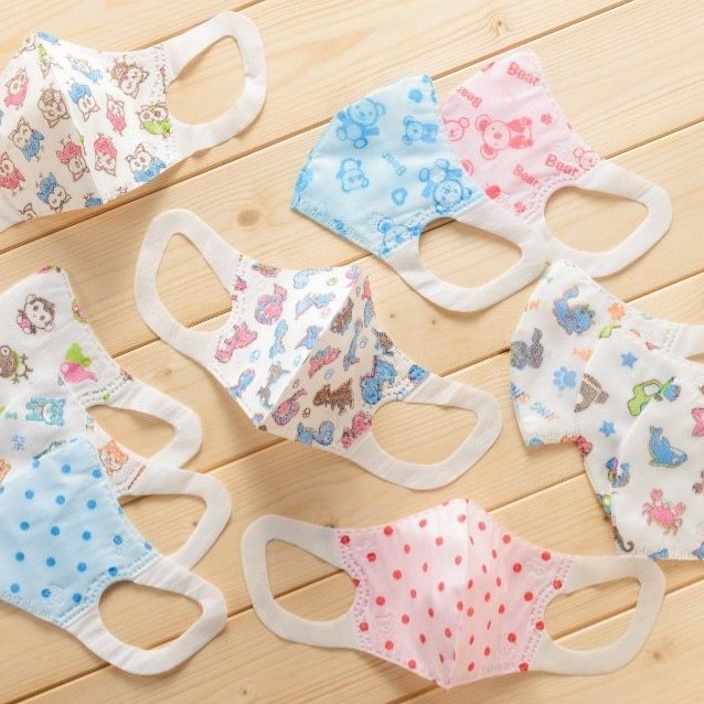 流感一年四季有，小心預防莫輕忽!MIT專業級兒童立體口罩，搭乘大眾運輸或進出公共場所皆可以配戴~可以有效避免細菌入侵，媽咪更放心!多款可愛圖案任你挑選~ 【表面層】採潑水性不織布，可防液體噴灑或水氣滲