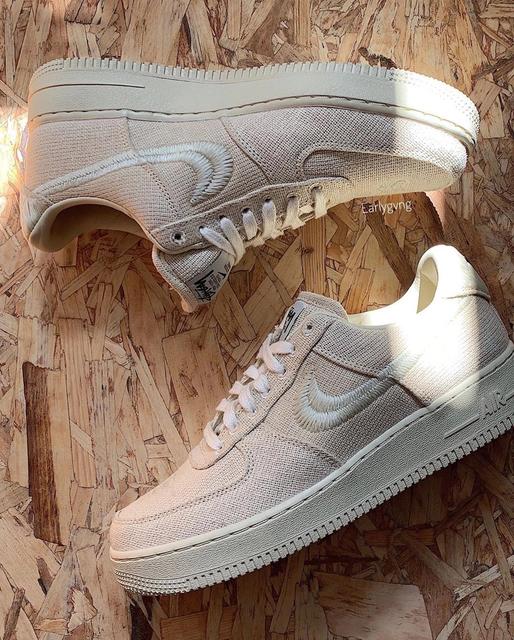 Stussy x Nike又出招？全新Air Force 1 聯名款曝光，棉麻材質鞋身超復古！