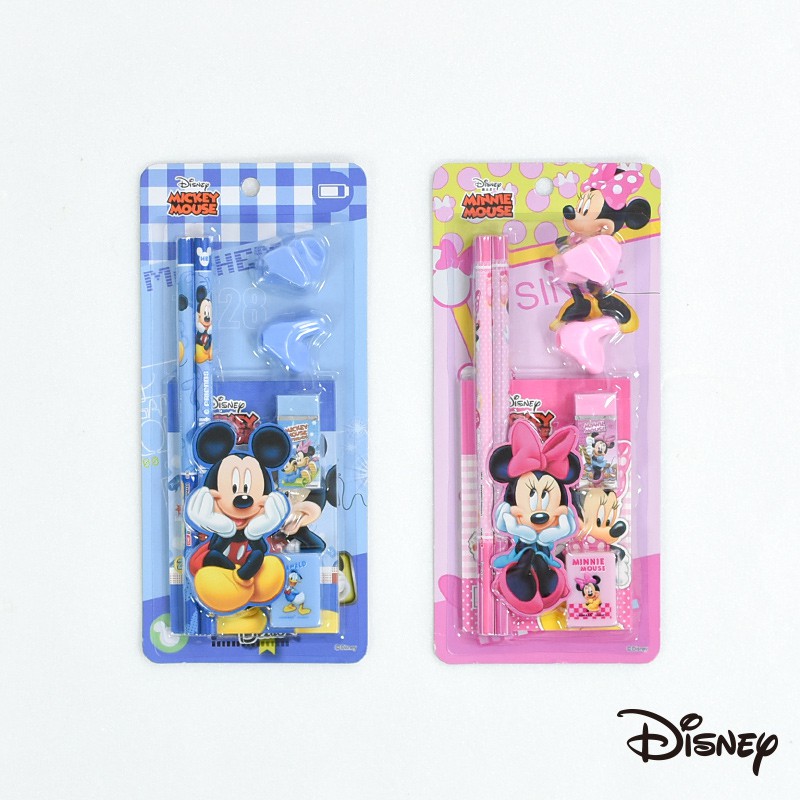 商品尺寸:長約22公分；寬約10公分文具7件組鉛筆*2握筆練習器*2橡皮擦*1削筆器*1便條本*1*商品皆為迪士尼正版授權商品*商品都是依照訂單訂購順序配貨有現貨商品會於 3-5個工作日內出貨 ( 不
