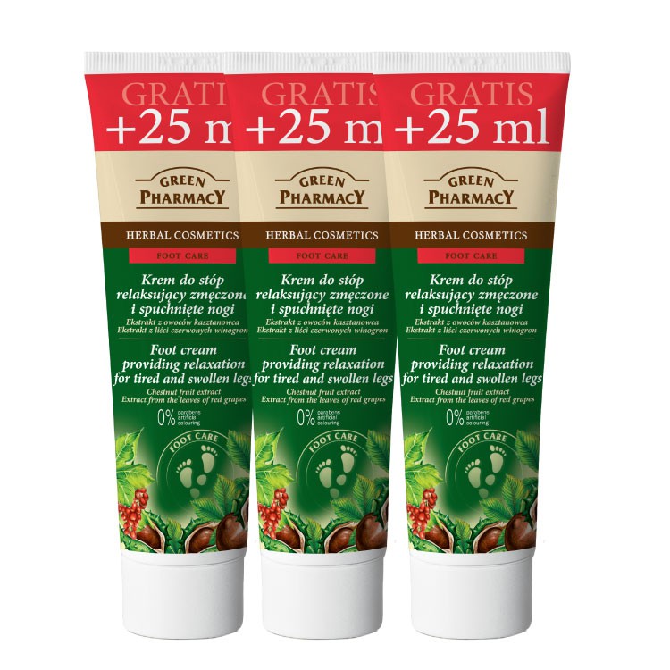 Green Pharmacy 草本肌曜 栗子&葡萄足部滋養霜100ml 3入組