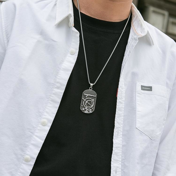 SWEET ERR~ 潮牌十二星座項鍊男復古男士吊墜個性潮男水瓶座掛件學生鈦鋼潮