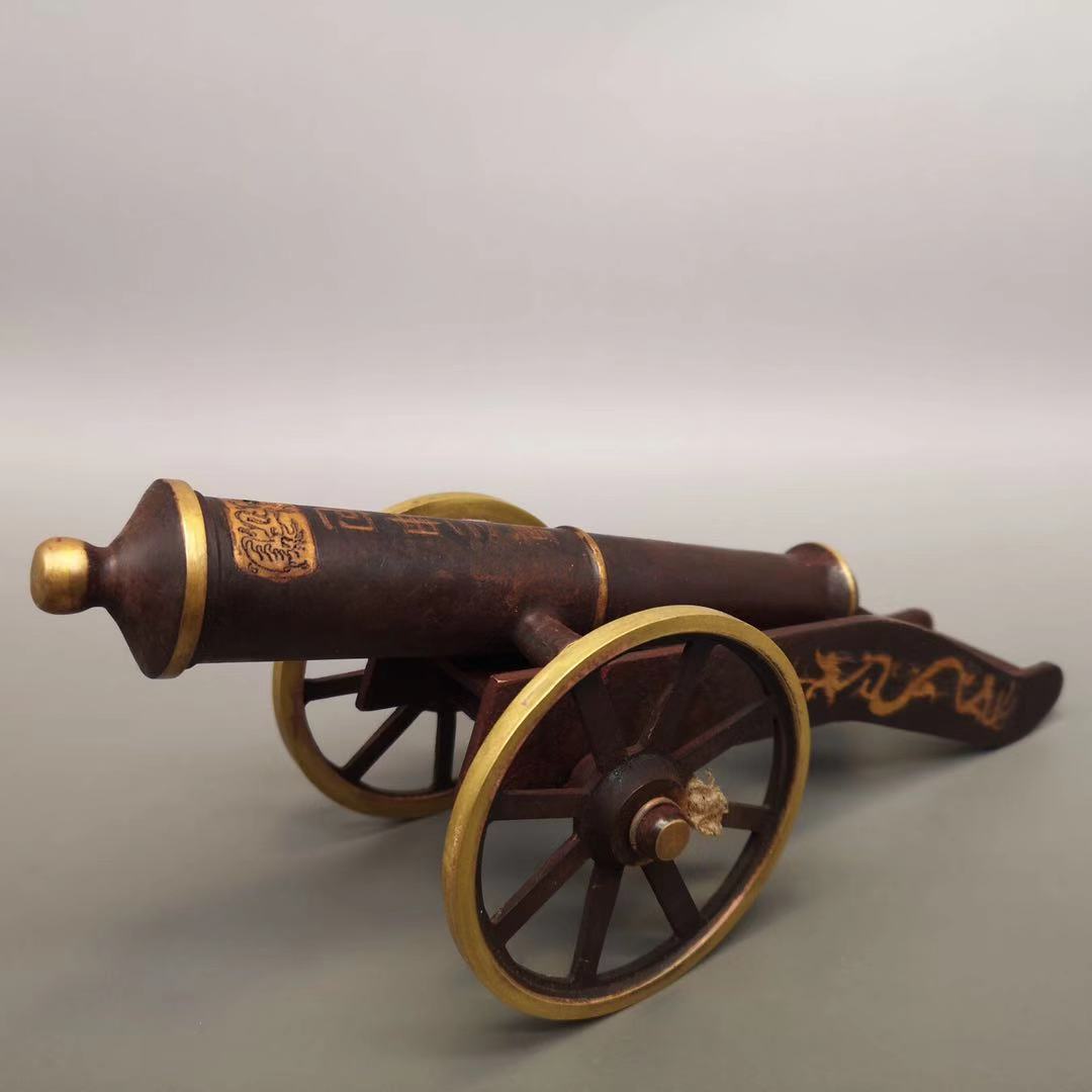 純銅大炮模型居家裝飾工藝品擺件一炮而紅神炮客廳裝飾古玩收藏
