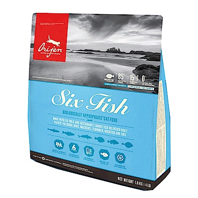 Orijen渴望 六種鮮魚貓 1.8KG