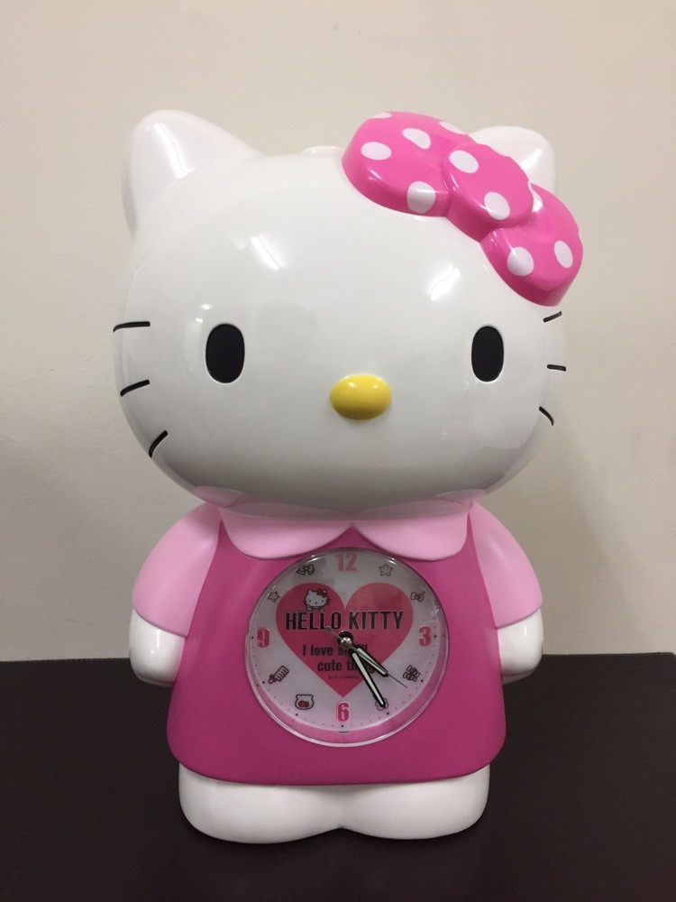 Hello Kitty 凱蒂貓音樂鬧鐘 超靜音貪睡鬧鐘 連續音樂 鬧鈴可愛立體公仔玩偶LED夜燈