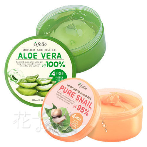 韓國 esfolio 100%蘆薈保濕舒緩凝膠 / 95%蝸牛保濕凝膠 (300ml)◎花町愛漂亮◎LJ