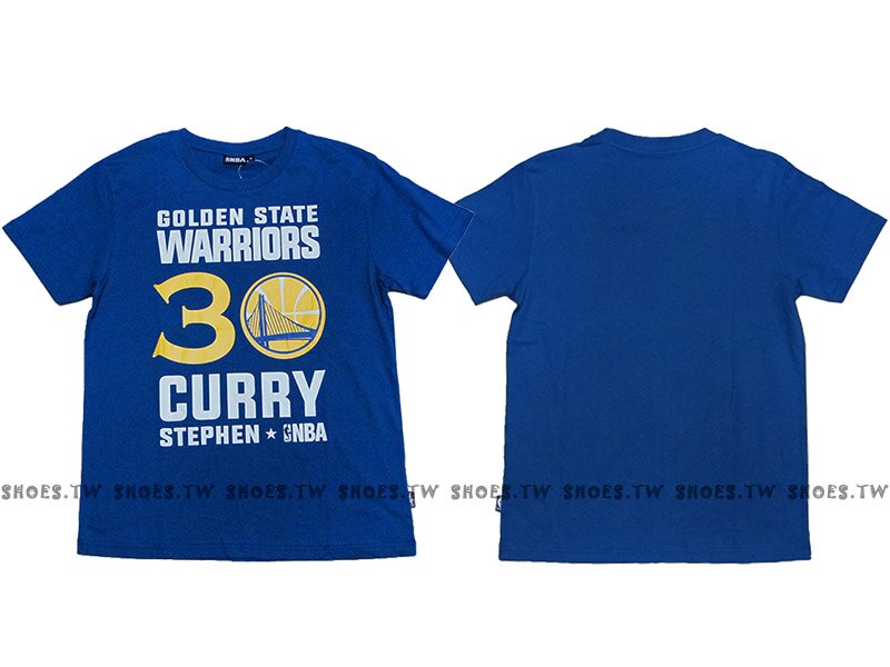 《限時５折》Shoestw【8660258-023】NBA T恤 金州 勇士隊 30號 CURRY STEPHEN 藍色 短袖棉T