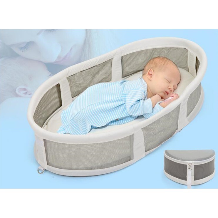 免運費bb新生兒便攜式小床 可折疊睡籃 多功能旅行寶寶床上床 嬰兒床床中床 - 便攜床