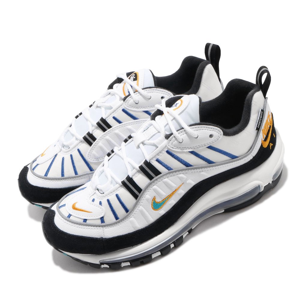 NIKE 休閒鞋 Air Max 98 Premium 女鞋 氣墊 避震 經典款 球鞋 穿搭 舒適 白 藍 [CI1901-102]