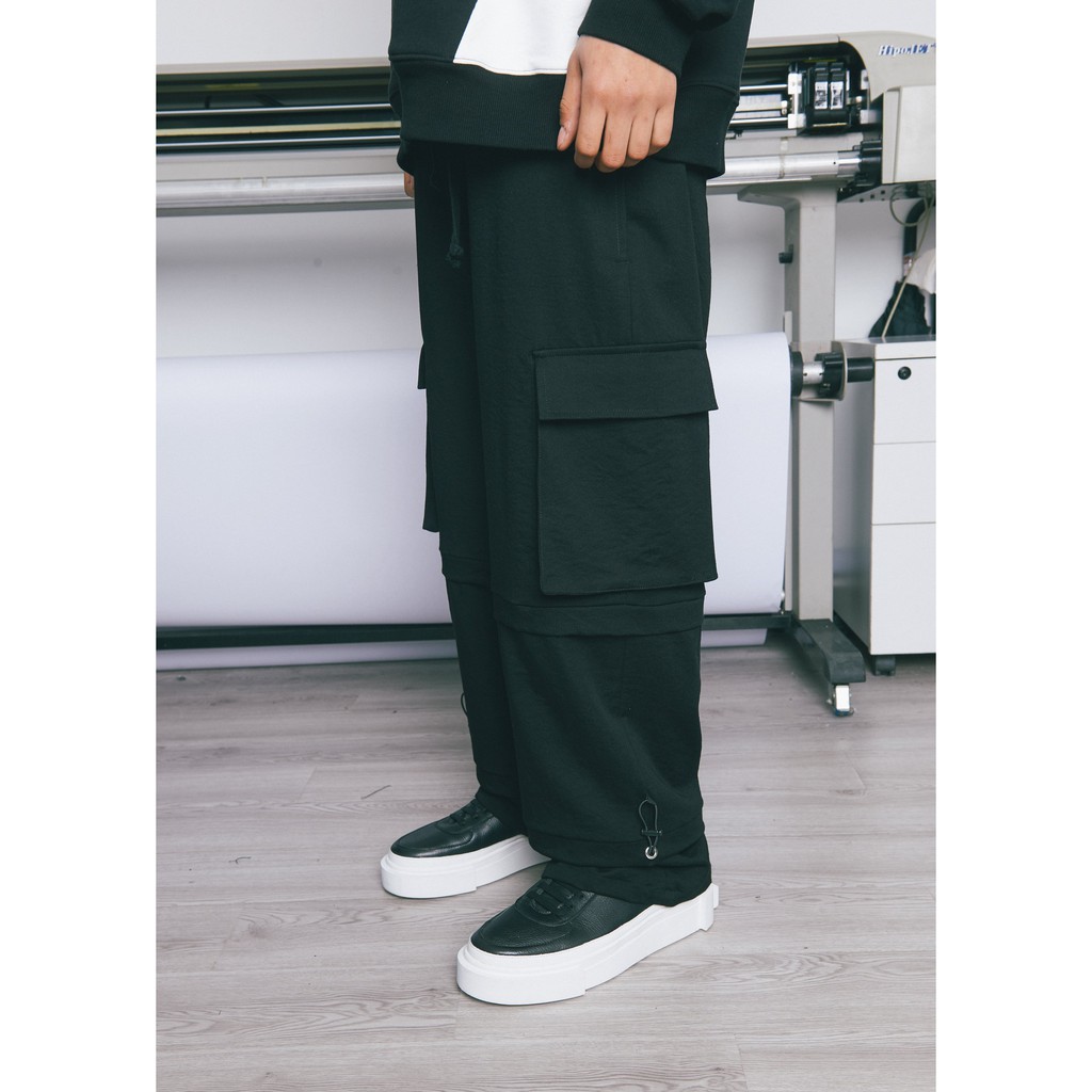 GCTC CGNY 2018 S/S WIDE LEG PANTS 寬版 側袋 抽繩 綁帶 工裝 寬褲 黑色