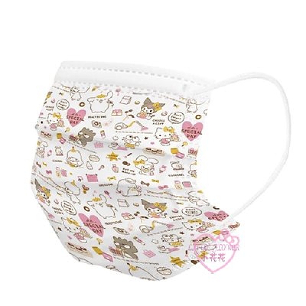 小花花日本精品三麗鷗家族大集合成人口罩防風防塵口罩一盒20片入