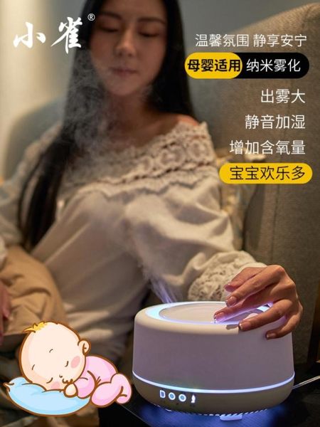 小雀空氣加濕器家用靜音臥室小型噴霧辦公室桌面大霧量精油香薰機 金曼麗莎