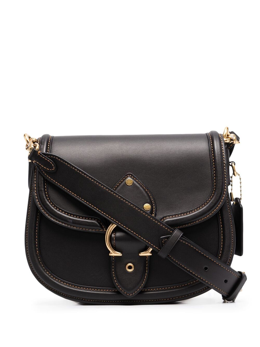 Coach - Beat leather saddle bag - women - Ovine Leather (top grain) - One Size - Neutrals