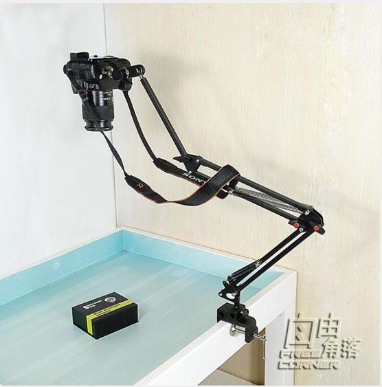 俯拍支架單眼相機架攝像頭監控架子攝影獨腳架桌面床頭投影架CY