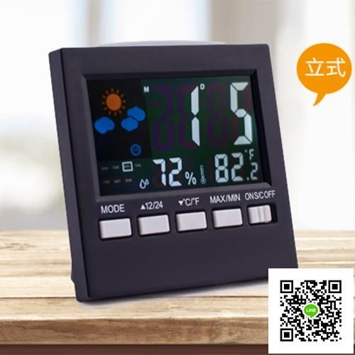 車載時鐘溫度計濕度計電子表汽車中控表車用高精度表鐘車內時間 一件免運