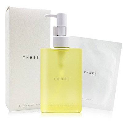 THREE 平衡潔膚油 200ml+平衡水面膜 16mlX1枚