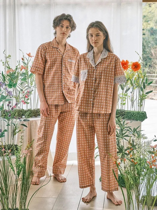 ULLALA PAJAMAS Veroni Short Sleeves Fair Couple Pajama