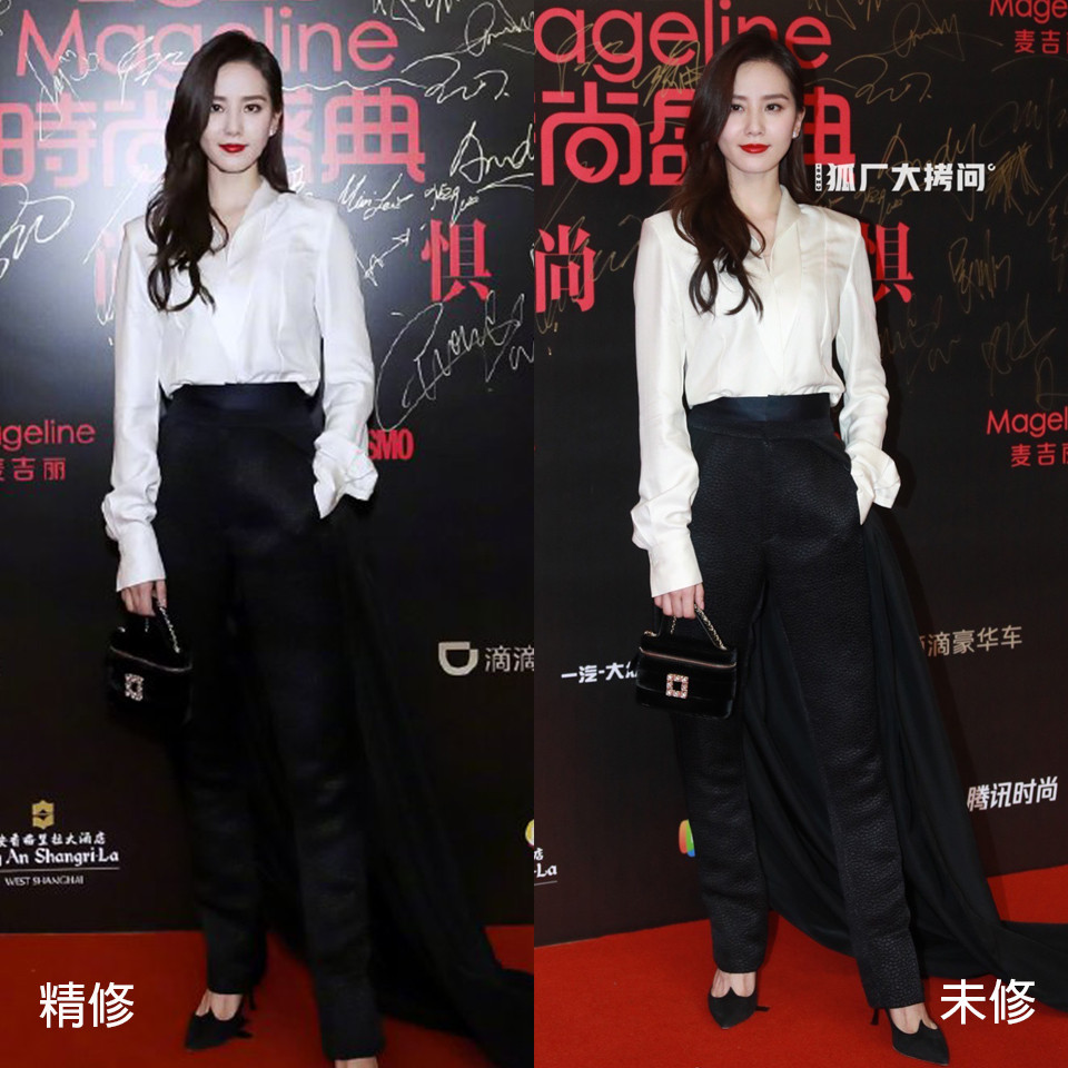 女星紅毯造型精修vs未修2：劉詩詩