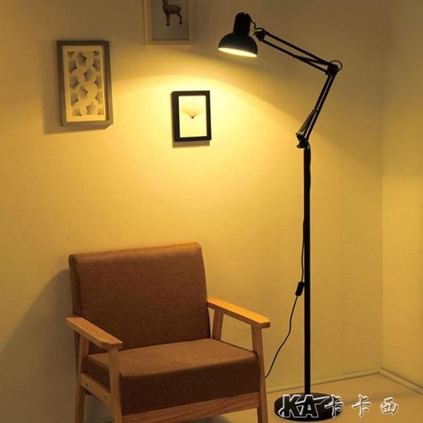 落地燈 創意美式遙控立燈客廳臥室床頭書房學習立式檯燈麻將釣魚燈YYJ 卡卡西
