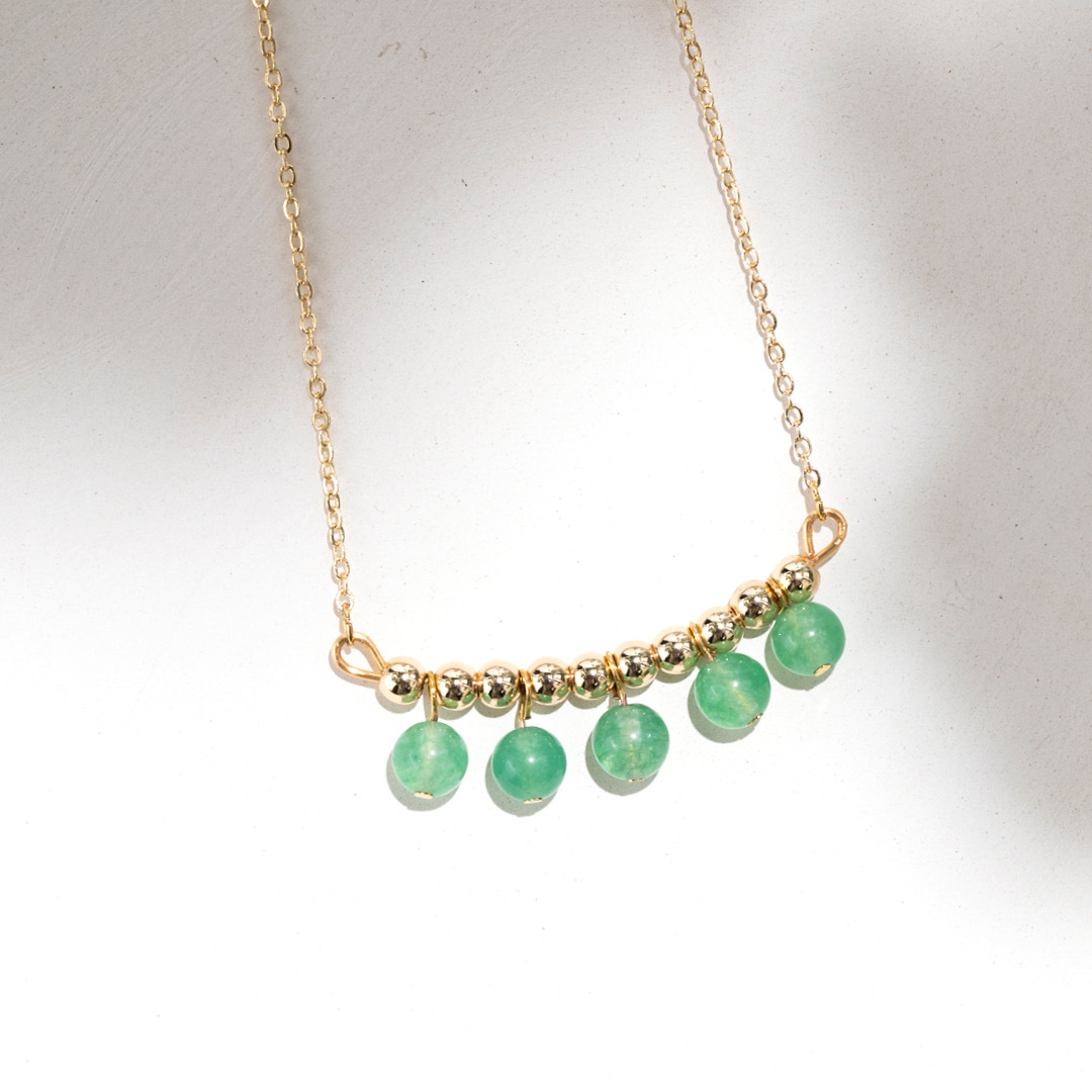 水晶項鍊【半弧定律】綠東陵項鍊