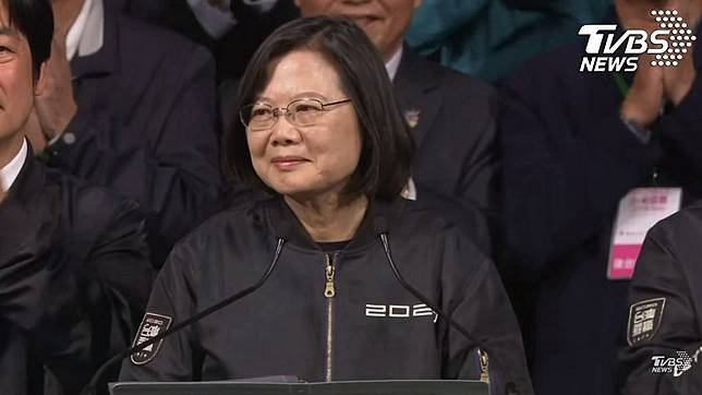 蔡英文贏得大選成功連任。(圖／TVBS)