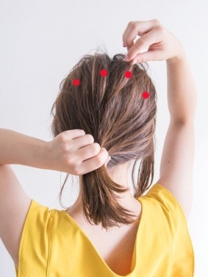 伸ばしかけのボブがすっきり 簡単おしゃれなひとつ結び