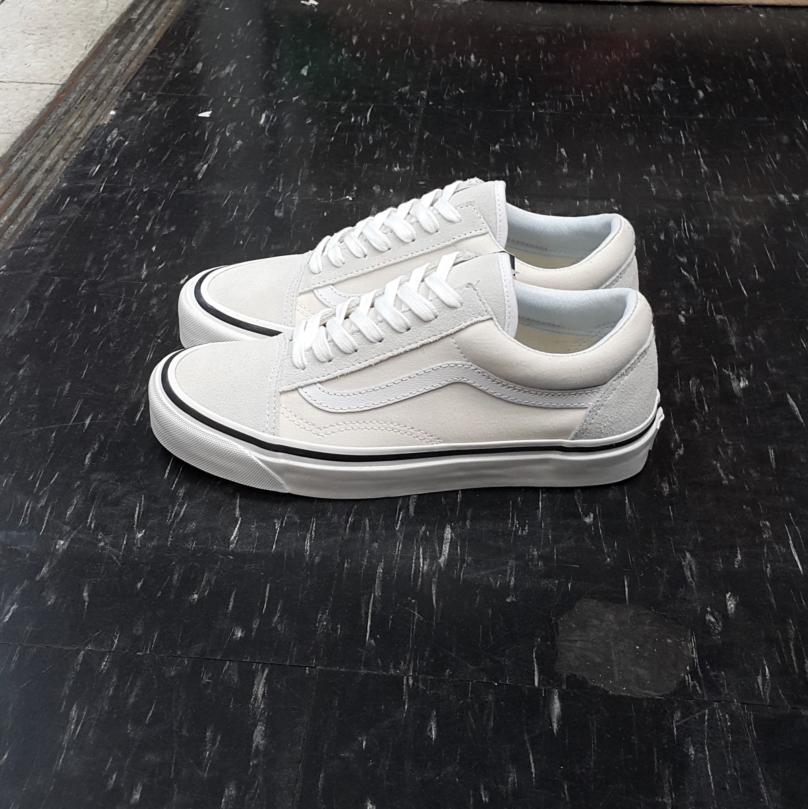 VANS Old Skool 36 DX Style 36 白色 米白色 麂皮 帆布 復刻 ULTRACUSH 鞋墊 基本款 板鞋