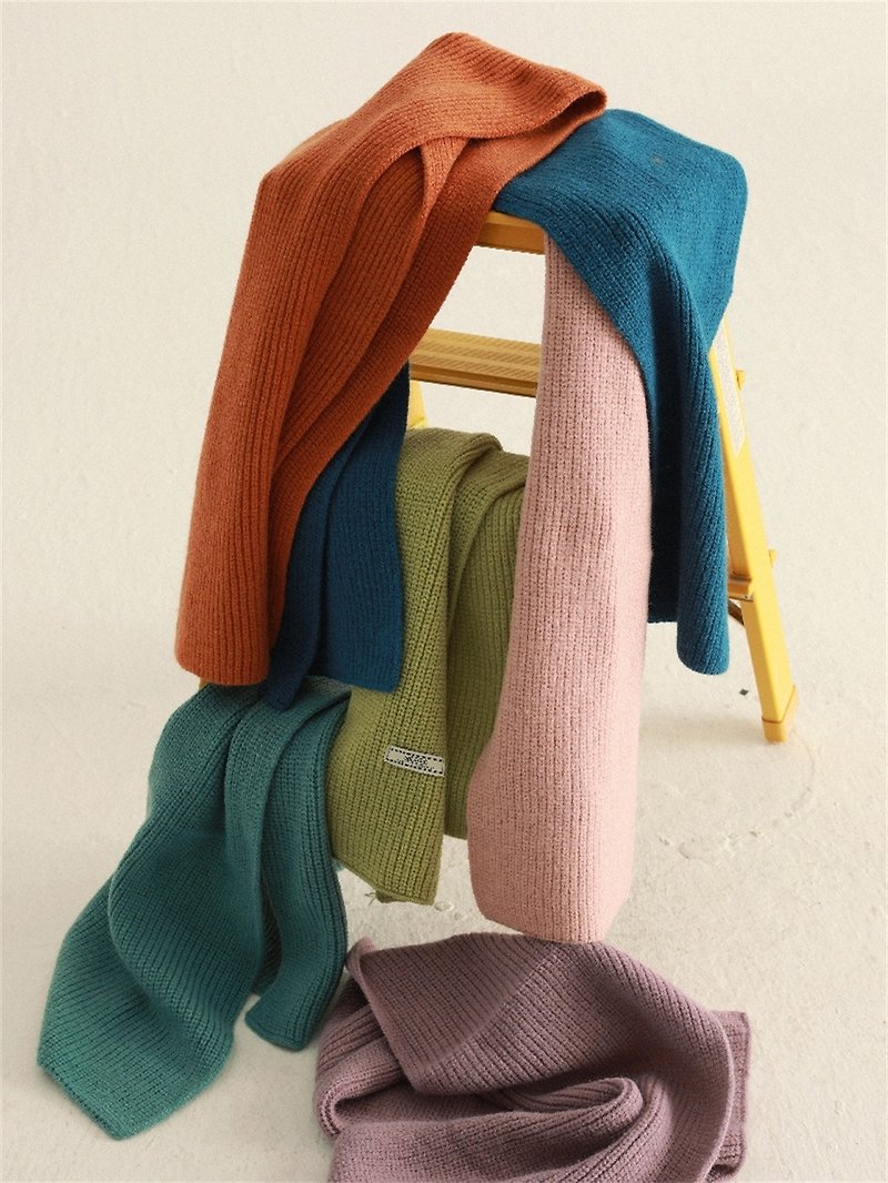 彩虹色 糖果色圍巾 加厚冬季韓風百搭保暖圍脖 男女中性