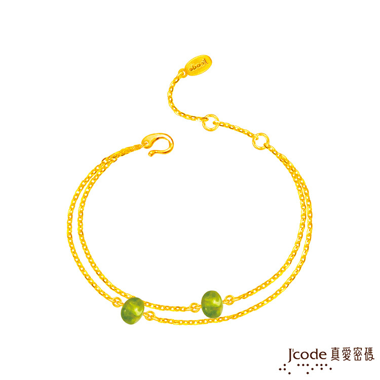 j'code真愛密碼金飾 橄欖石黃金手鍊