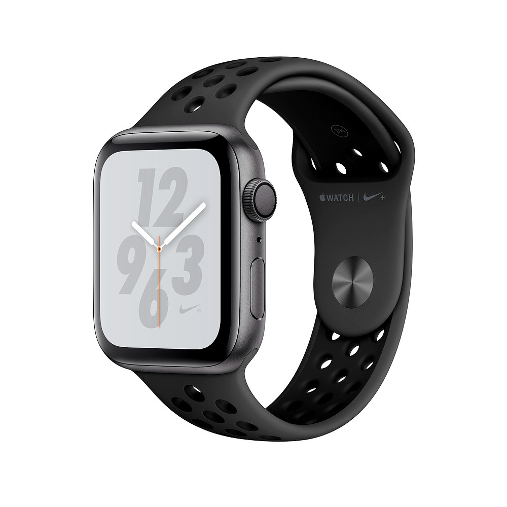 Apple Watch Nike+S4 GPS 44mm太空灰色鋁金屬錶殼搭Anthracite配黑色Nike運動型錶帶