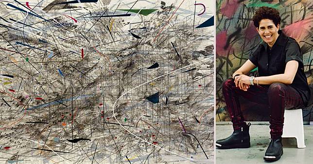 建築圖與爆炸性的線條和色塊 Julie Mehretu 美國最具有影響力的藝術家之一 非池中藝術網 Line Today