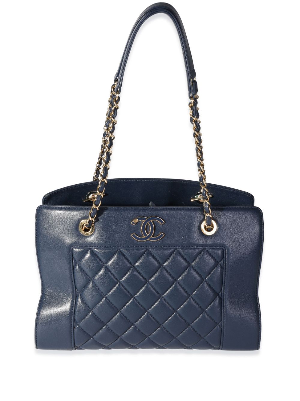 CHANEL Pre-Owned - 2015 Mademoiselle Vintage Shopping tote bag - women - CALFSKIN/Leather/Fabric - One Size - Blue