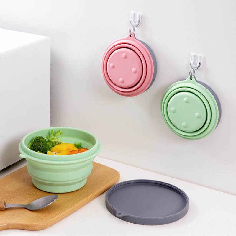 滿799 宅配包郵滿799 宅配包郵滿799 宅配包郵品名：矽膠折疊碗 SN1939尺寸：大號約φ15.8*9.2cm;小號約φ12*8.7cm；折疊厚約3.2cm材質：食品級矽膠包裝：紙盒毛重：18