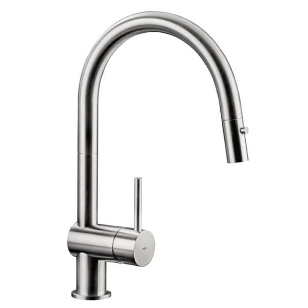 【甄禾家電】BEST貝斯特 MGS海軍等級鵝頸弧形不鏽鋼水龍頭VELA D滿2萬送 dayday不鏽鋼垃圾桶一個