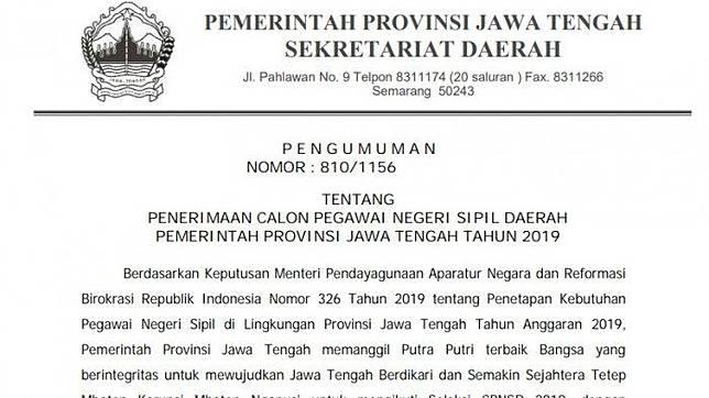 Cpns 2019 Pemprov Jawa Tengah 19 November 2019 5712